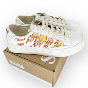 SOLUDOS Women’s Ibiza Platform Sneaker Hot‎ Stuff Embroidered Sneaker NIB size 8
